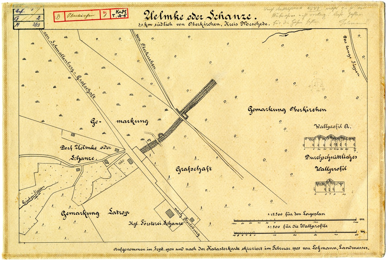 historische Karte Landwehr Schmallenberg
