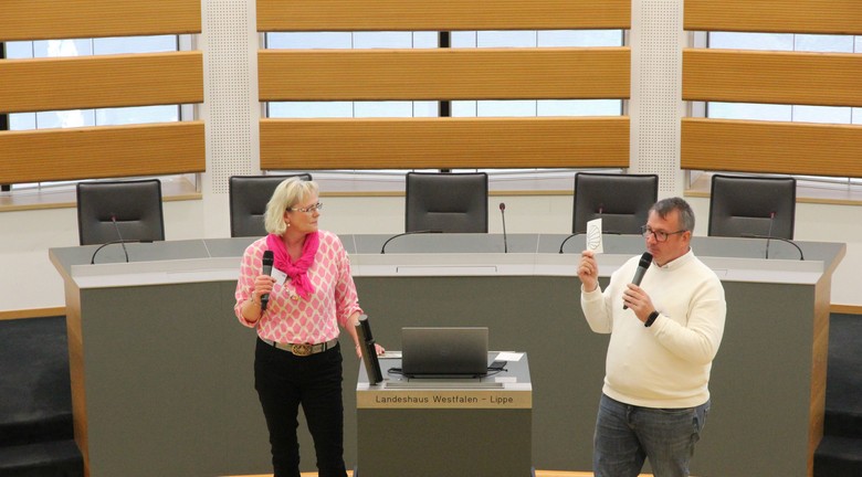 Der von Petra-Maria Wewering und Richard Schu-Schätter entwickelte KinderPilgerWeg in Telgte begeistert kleine und große Pilger:innen (Foto: Altertumskommission/Potthoff)