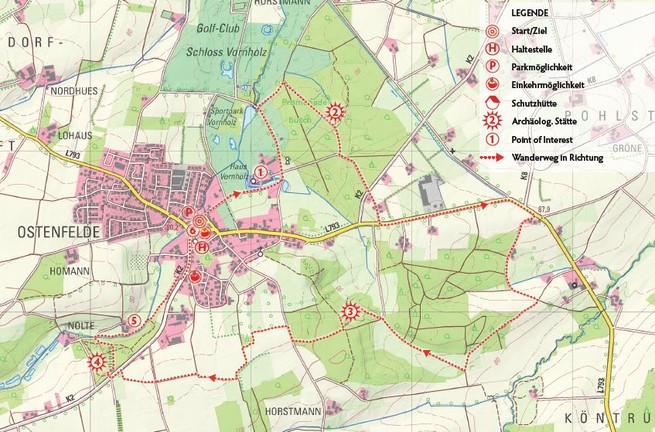 Darstellung der Karten im Wanderführer (Screenshot: U. Steinkrüger).